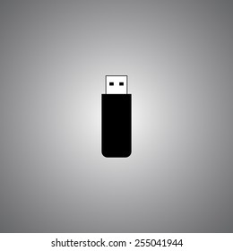 USB flash drive icon. Vector illustration.