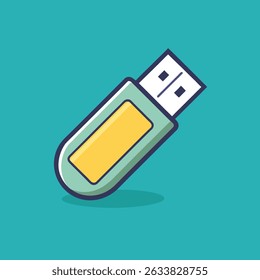 USB Flash Drive Icon Vector.