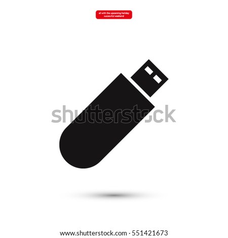 USB flash drive icon vector