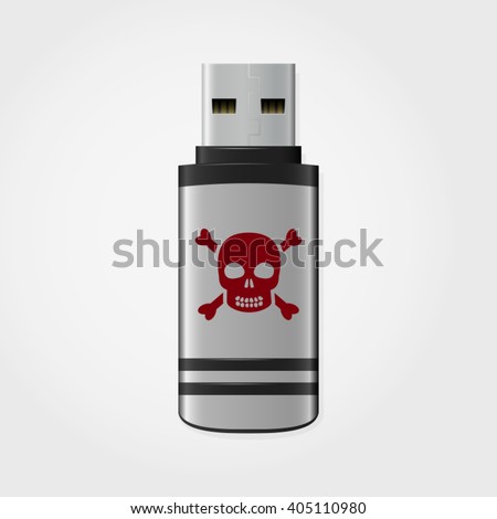 USB flash drive infected malware