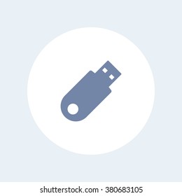 usb flash drive isolated icon, data backup icon, vector illustration