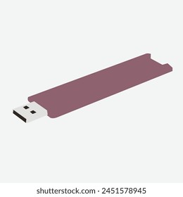 Unidad flash USB aislada sobre fondo blanco