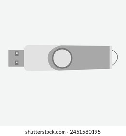 Unidad flash USB aislada sobre fondo blanco