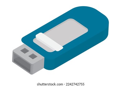 usb flash drive, isometric design