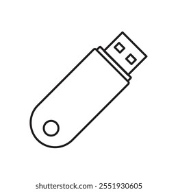 ícone da linha da unidade flash usb. ilustração do outline de disco Flash vetorial para web e app.eps