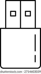 USB flash drive memory stick icon line art