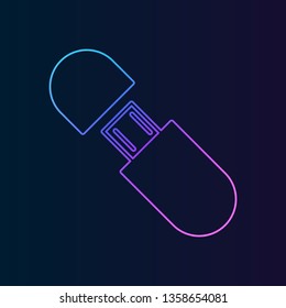 usb flash drive nolan icon. Simple thin line, outline vector of web, minimalistic icons for UI and UX, website or mobile application