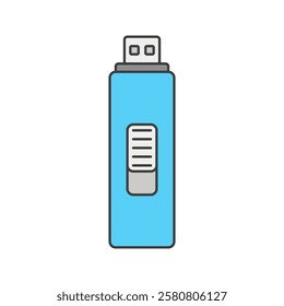 USB Flash Drive, A portable storage device, symbolizing data transfer and digital file storage.