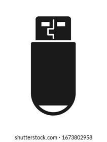 USB flash drive. Simple flat design for sites and applications