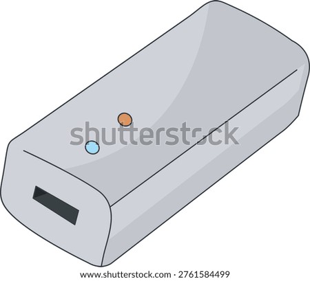 USB Flash Drive Storage Device Flat Illustration