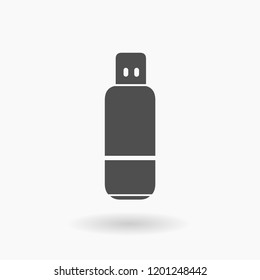 USB Flash Drive Storage Hardware vector Icon Illustration.