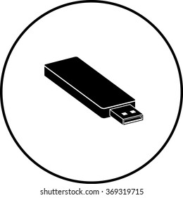 símbolo de unidad flash usb