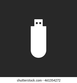 USB flash drive symbol sign simple icon on background