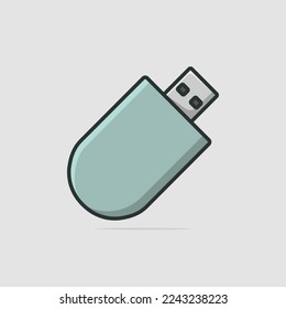 Usb flash drive technology data storage device vector illustration
