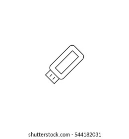 USB flash drive thin line icon