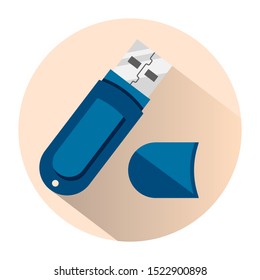 USB Flash Drive Vector Icon. 