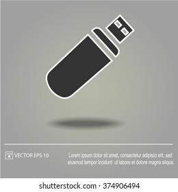 USB flash drive vector. USB icon.