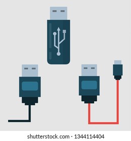 usb flash drive vector illustration