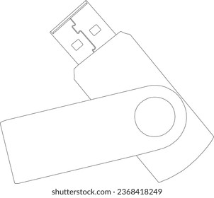 Ilustración del vector USB Flash Drive, Memory Stick	