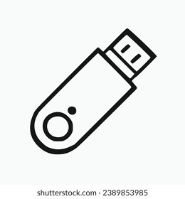 USB flash drive vector Illustration isolated on white background