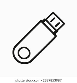 USB flash drive vector Illustration isolated on white background