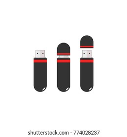 USB Flash Drive. Vector illustration.