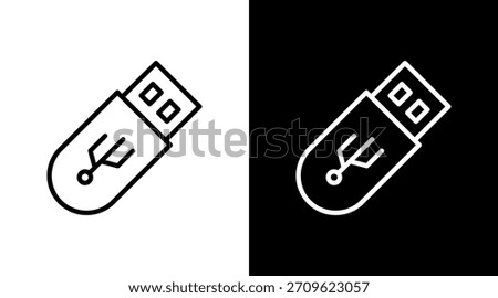 Usb Flash Drive White Icon Set Design
