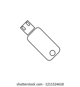 usb flash driver icon. Simple outline vector of technology set for UI and UX, website or mobile application