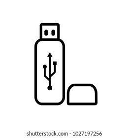 usb flash driver icon vector