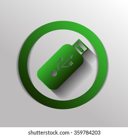 usb flash icon disk. vector icon