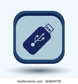 usb flash icon disk. vector icon