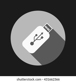usb flash icon disk. vector icon