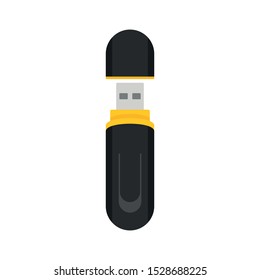 Usb flash icon. Flat illustration of usb flash vector icon for web design