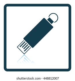 USB flash icon. Shadow reflection design. Vector illustration.