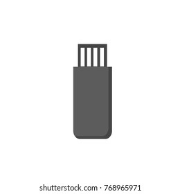 USB flash Icon in trendy flat style isolated on grey background, for your web site design, app, logo, UI. Vector illustration