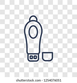 USB Flash icon. Trendy linear USB Flash logo concept on transparent background from hardware collection