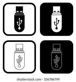 USB Flash icon . Vector illustarion