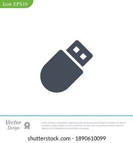 Icono Usb Flash. Ilustración del vector EPS 10.