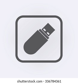 USB Flash icon . Vector illustration