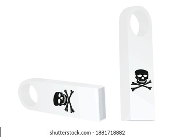 USB flash malware. vector illustration