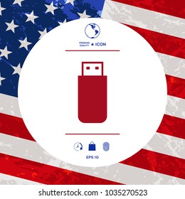 USB flash memory drive icon