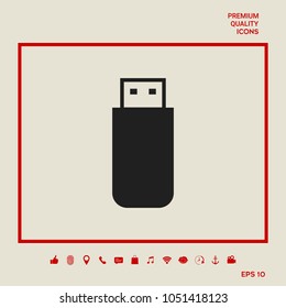 USB flash memory drive icon