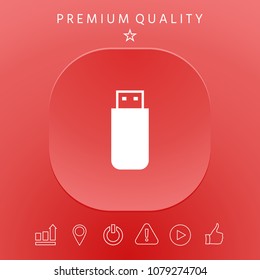 USB flash memory drive icon