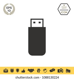 USB flash memory drive icon