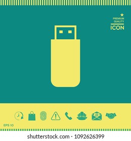 USB flash memory drive icon