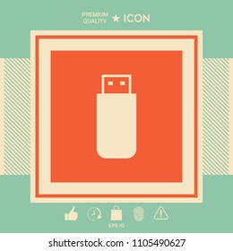 USB flash memory drive icon