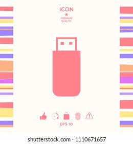 USB flash memory drive icon