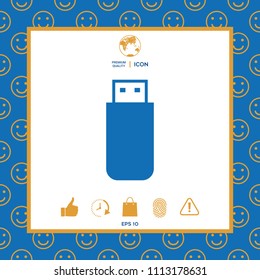 USB flash memory drive icon