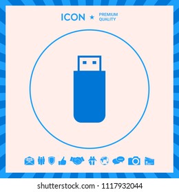 USB flash memory drive icon