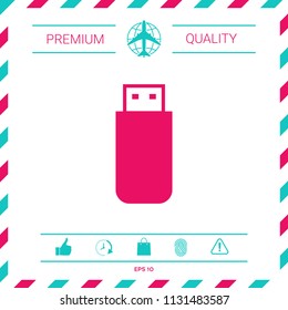 USB flash memory drive icon